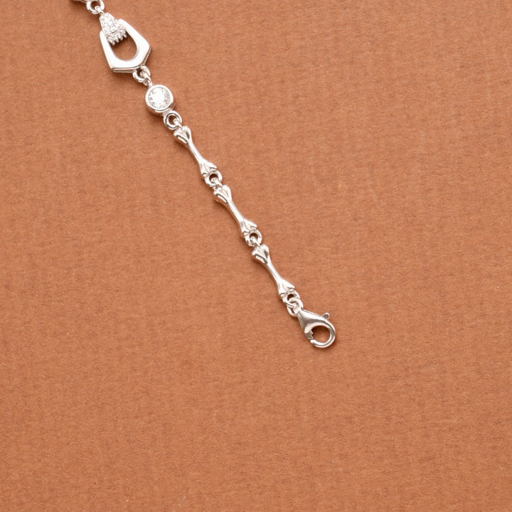 Radiant Women’s Red Stone Silver Bracelet