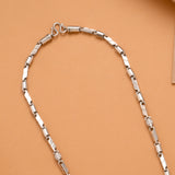 Elegant Multi Shape Link Silver Chain