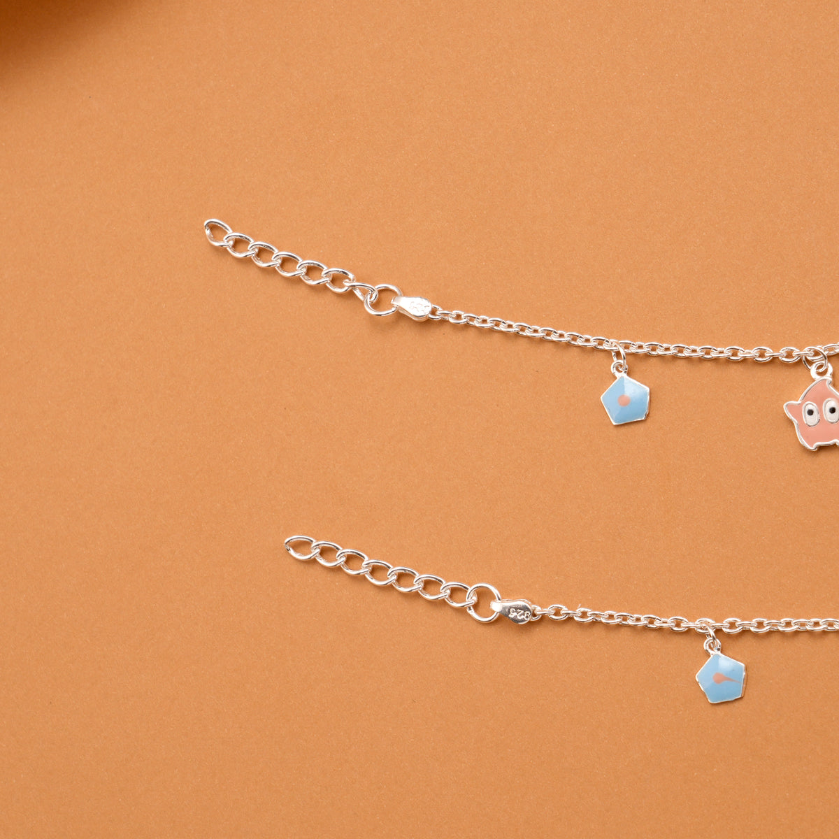 Dainty Charm Silver Baby Anklets