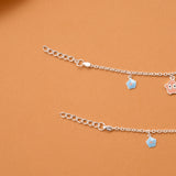 Dainty Charm Silver Baby Anklets