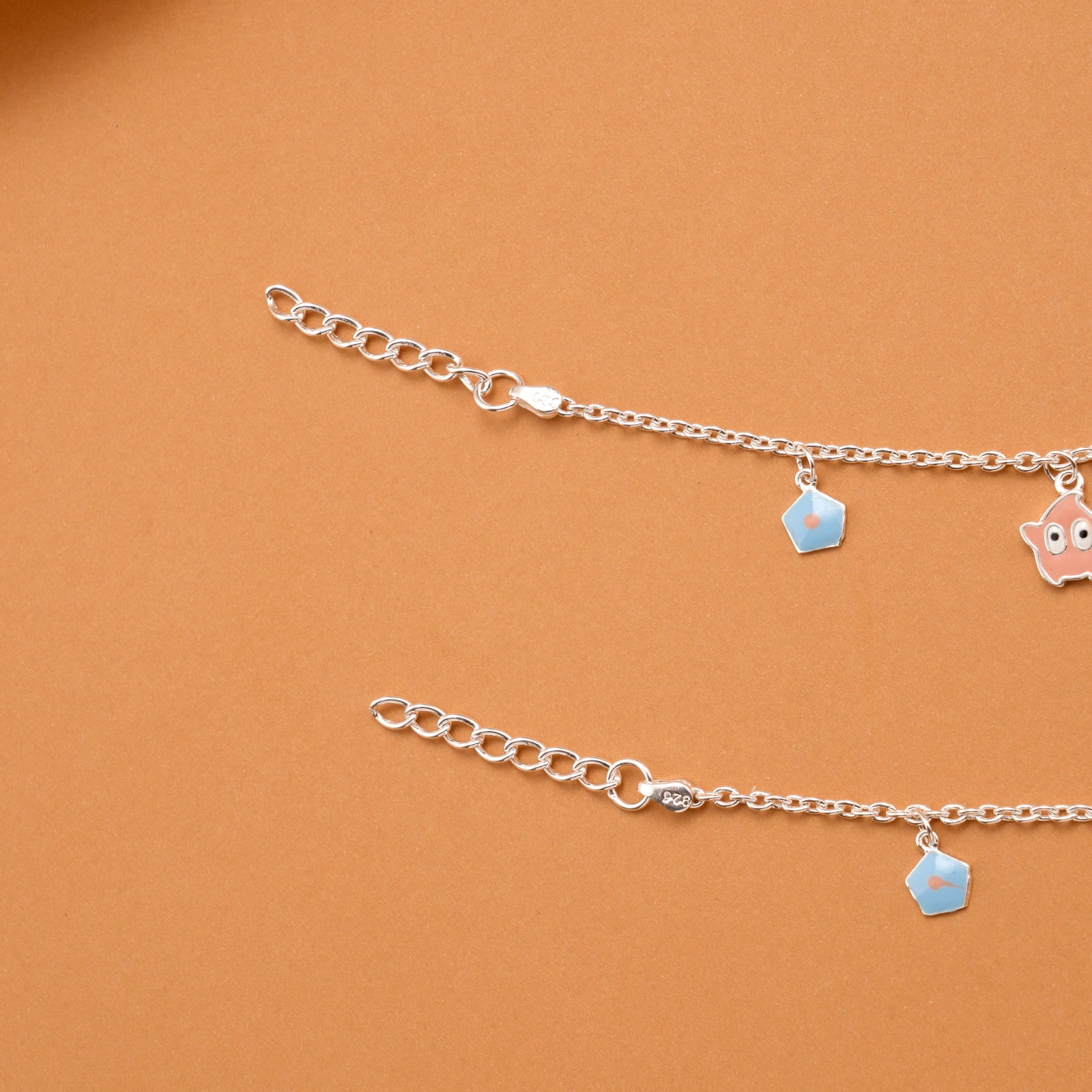 Dainty Charm Silver Baby Anklets