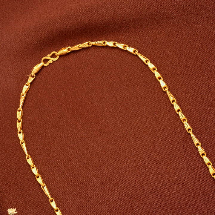 Iconic Wheat Design Gold Chain for Men