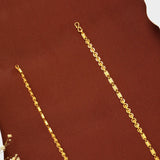 Regal Gold Beaded Capsule Pattern Chain