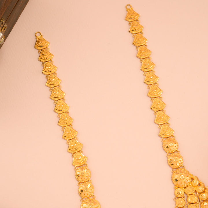 Mango Leaf and Blossom Design Gold Haram