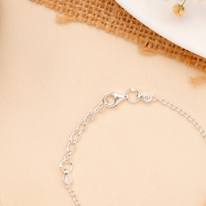 Rainbow Multi Color Bead Baby Silver Bracelet