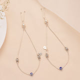 Traditional Evil Eye Silver Anklet