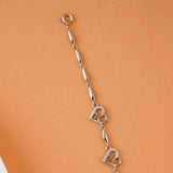 Stylish Heart Shape Silver Bracelet