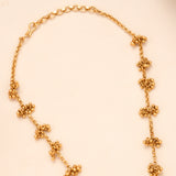 Antique Ruby Peacock Pendant Golden Necklace Set
