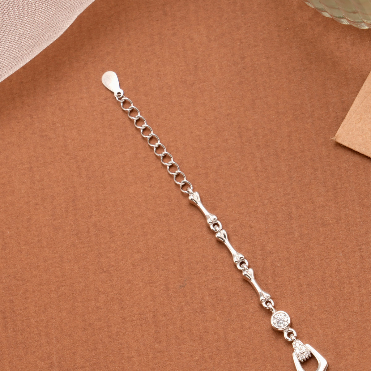 Radiant Women’s Red Stone Silver Bracelet