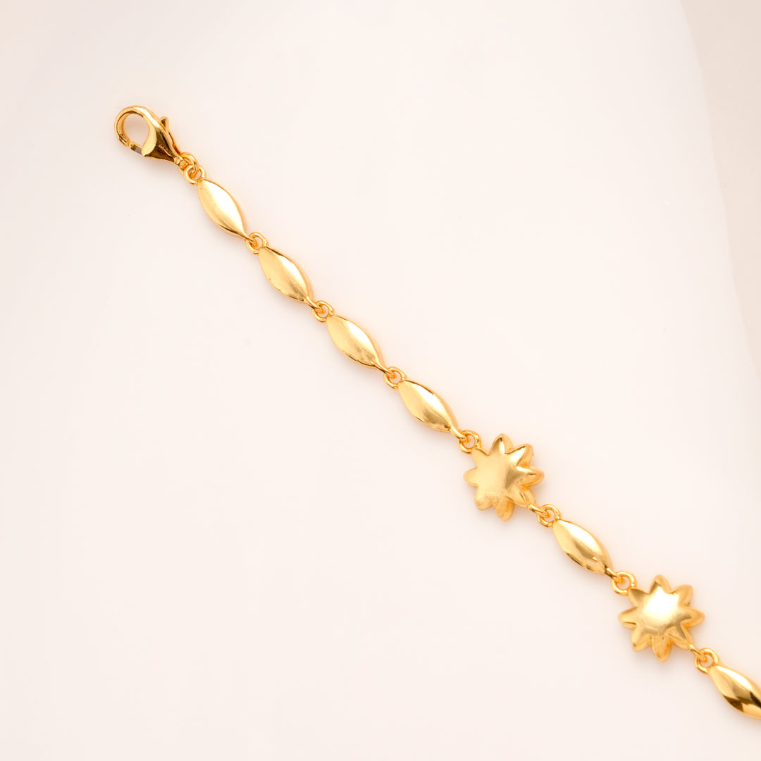 Golden Sunbeam Silver Bracelet