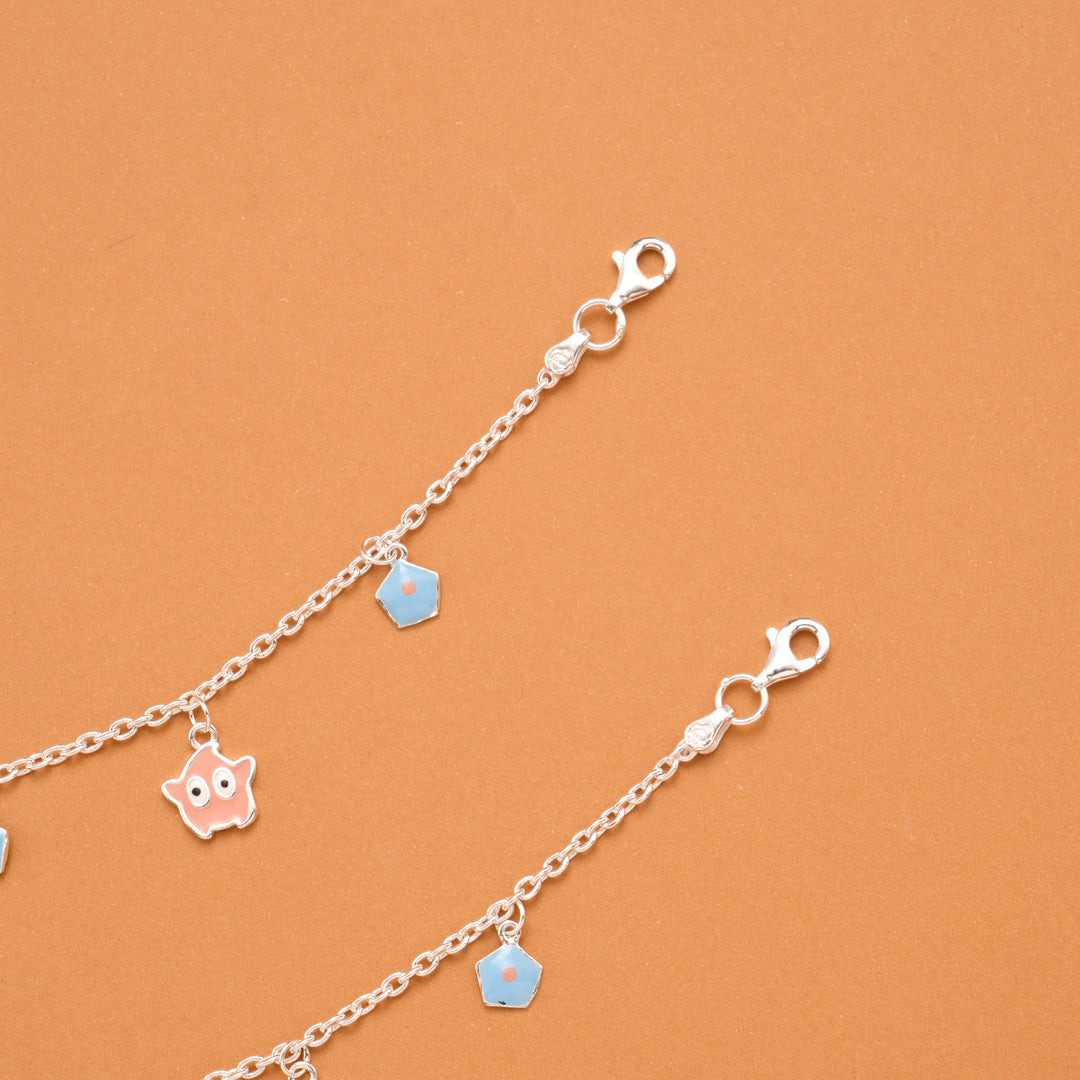Dainty Charm Silver Baby Anklets