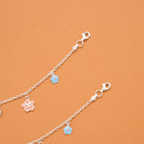 Dainty Charm Silver Baby Anklets