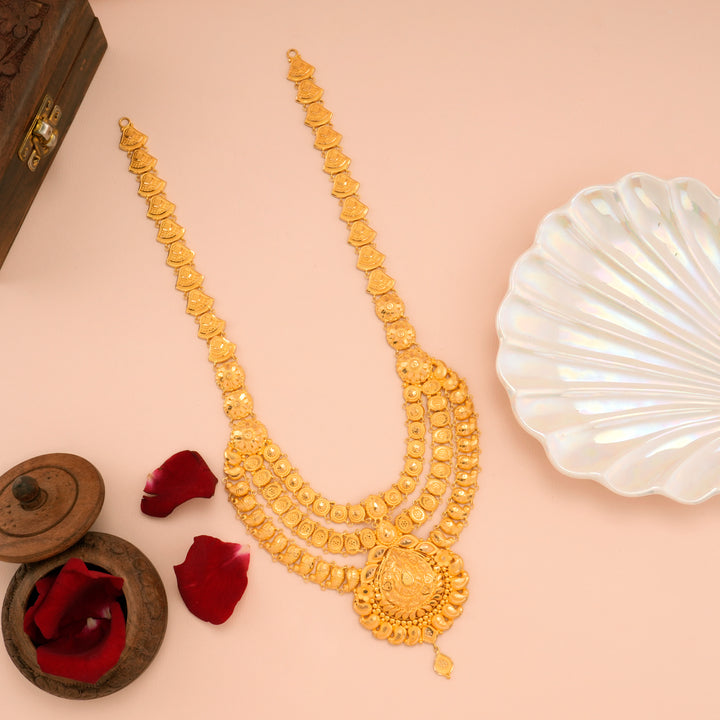 Mango Leaf and Blossom Design Gold Haram