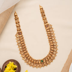 Peacock with Lakshmi Kasu Nagas Gold Plated Haram