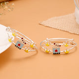 Cute Baby Bunny Silver Baby Bangle