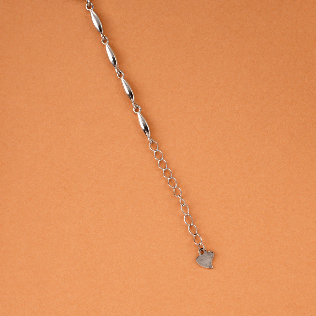 Stylish Heart Shape Silver Bracelet