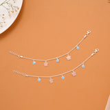 Dainty Charm Silver Baby Anklets