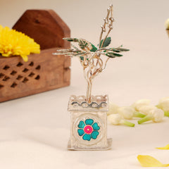 Sterling Silver Tulsi Plant Idol