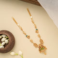 Elegant Lotus Lakshmi Vinayagar Golden Necklace