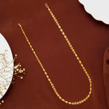Regal Gold Beaded Capsule Pattern Chain
