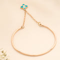 Minimal Clover Charm Rose Gold Kada