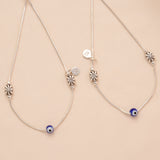 Traditional Evil Eye Silver Anklet