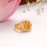 Golden OM Pattern Ring for Men