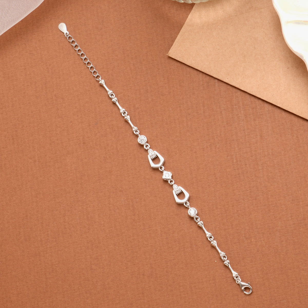 Radiant Women’s Red Stone Silver Bracelet