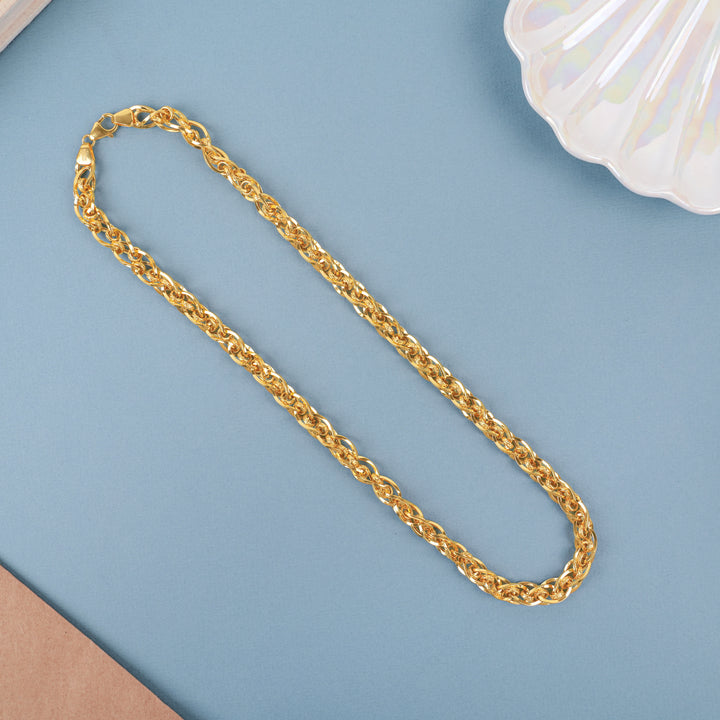 Bold Braided Twisted Gold Chain
