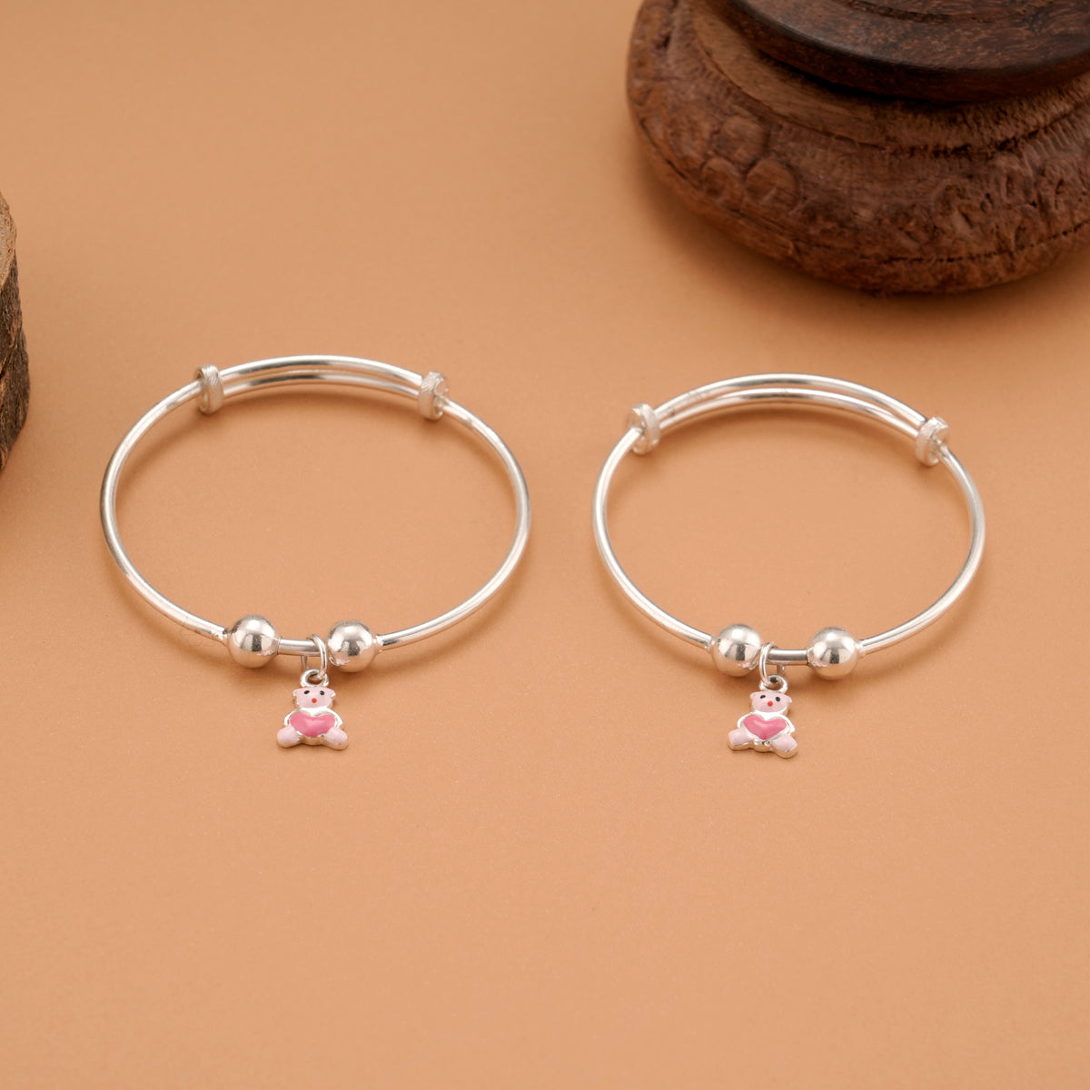 Love Teddy Baby Silver Bangle