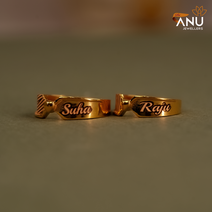 Customised Heart Fingerprint Gold Ring