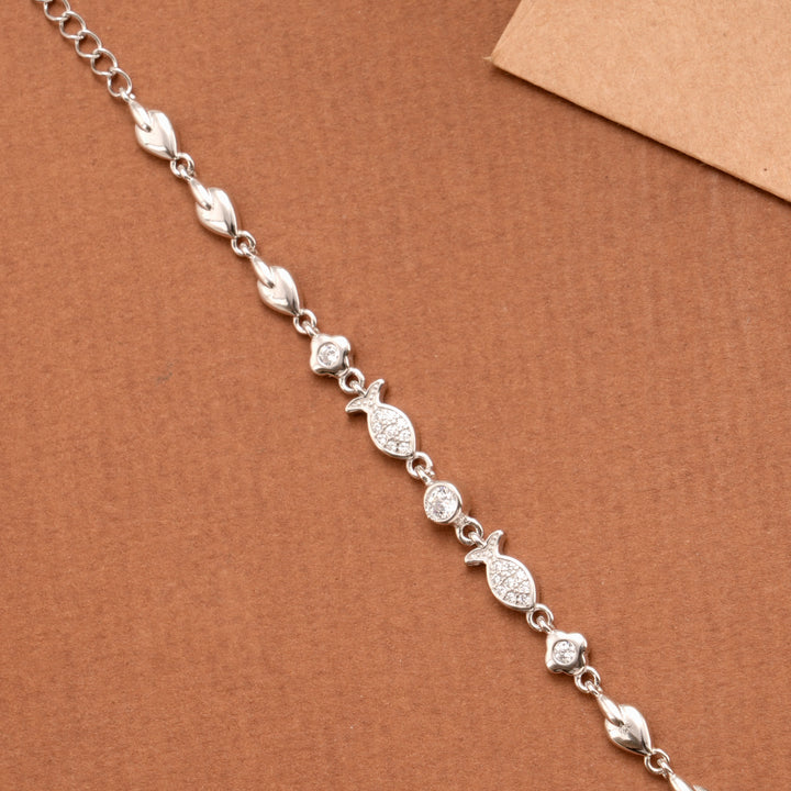 Fancy Fish Design Silver Women’s Bracelet