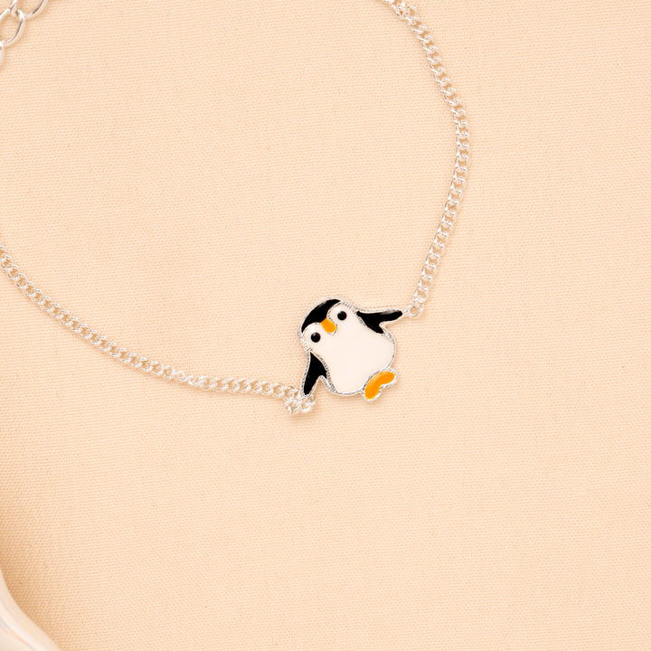 Penguin Enamel Baby Silver Bracelet