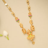 Goddess Gaja Lakshmi Golden Necklace