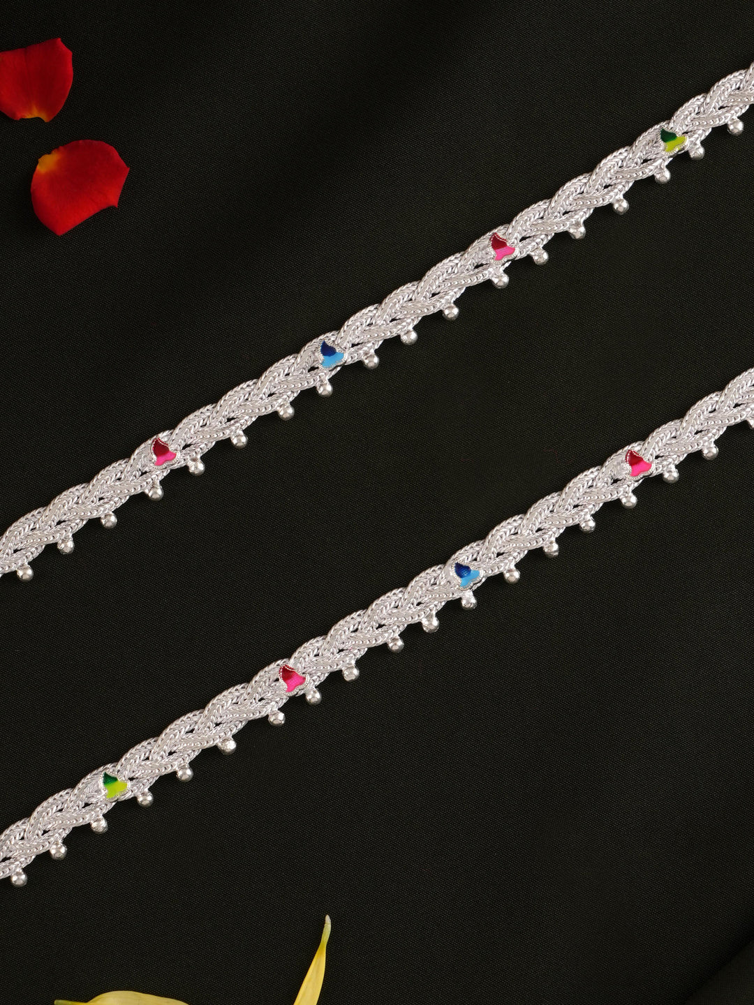 Braid Chandi Silver Anklet