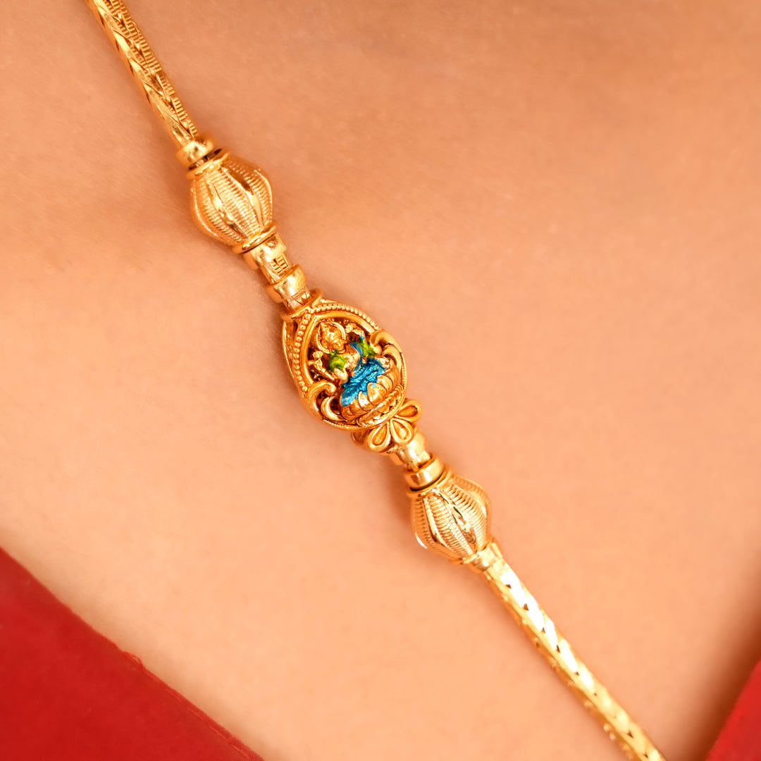 Royal Golden Lakshmi Mugappu Chain