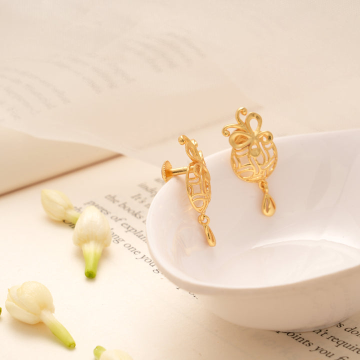 Classic Butterfly Design Golden Earring