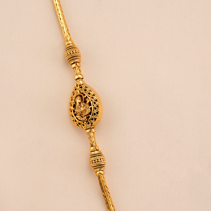 Majestic Vinayaka Gold Plated Mugappu Chain