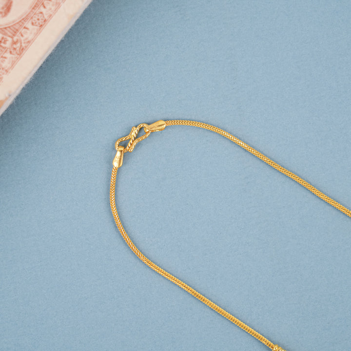 Premium Cylindrical Pattern Gold Necklace