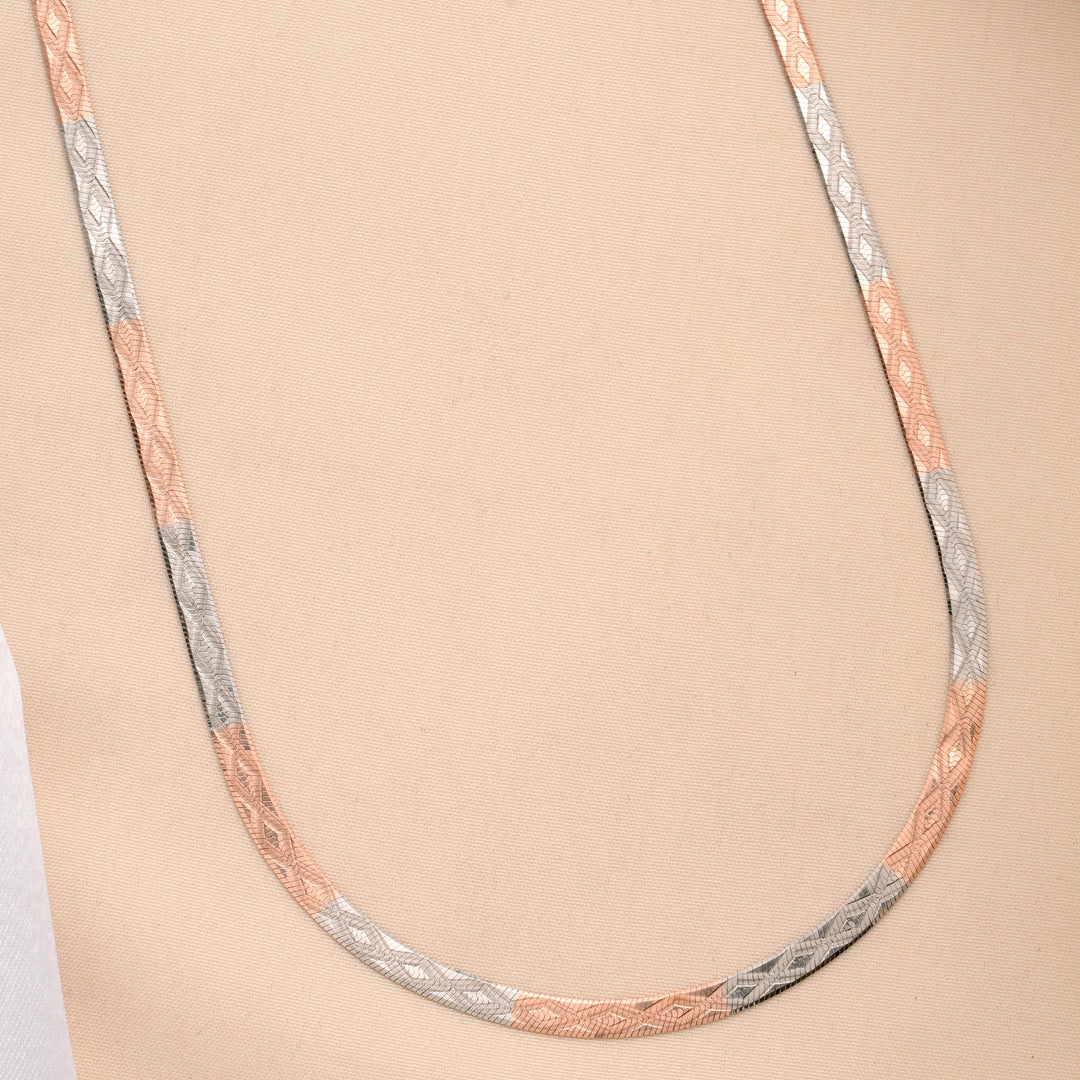 Minimalist Dual Tone Silver Chain