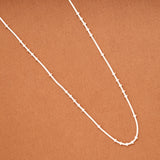 Tiny Charm Silver Bead Link Women’s Chain