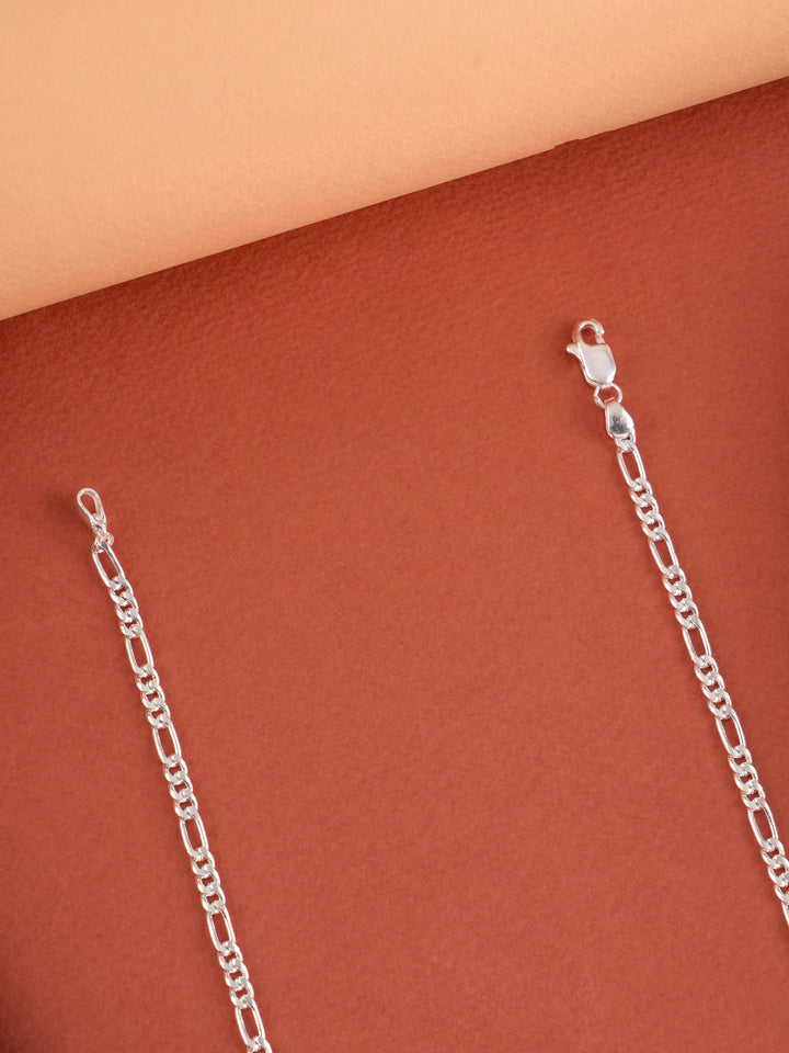 Trendy Figaro Link Silver Chain for Men