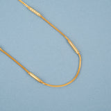 Premium Cylindrical Pattern Gold Necklace