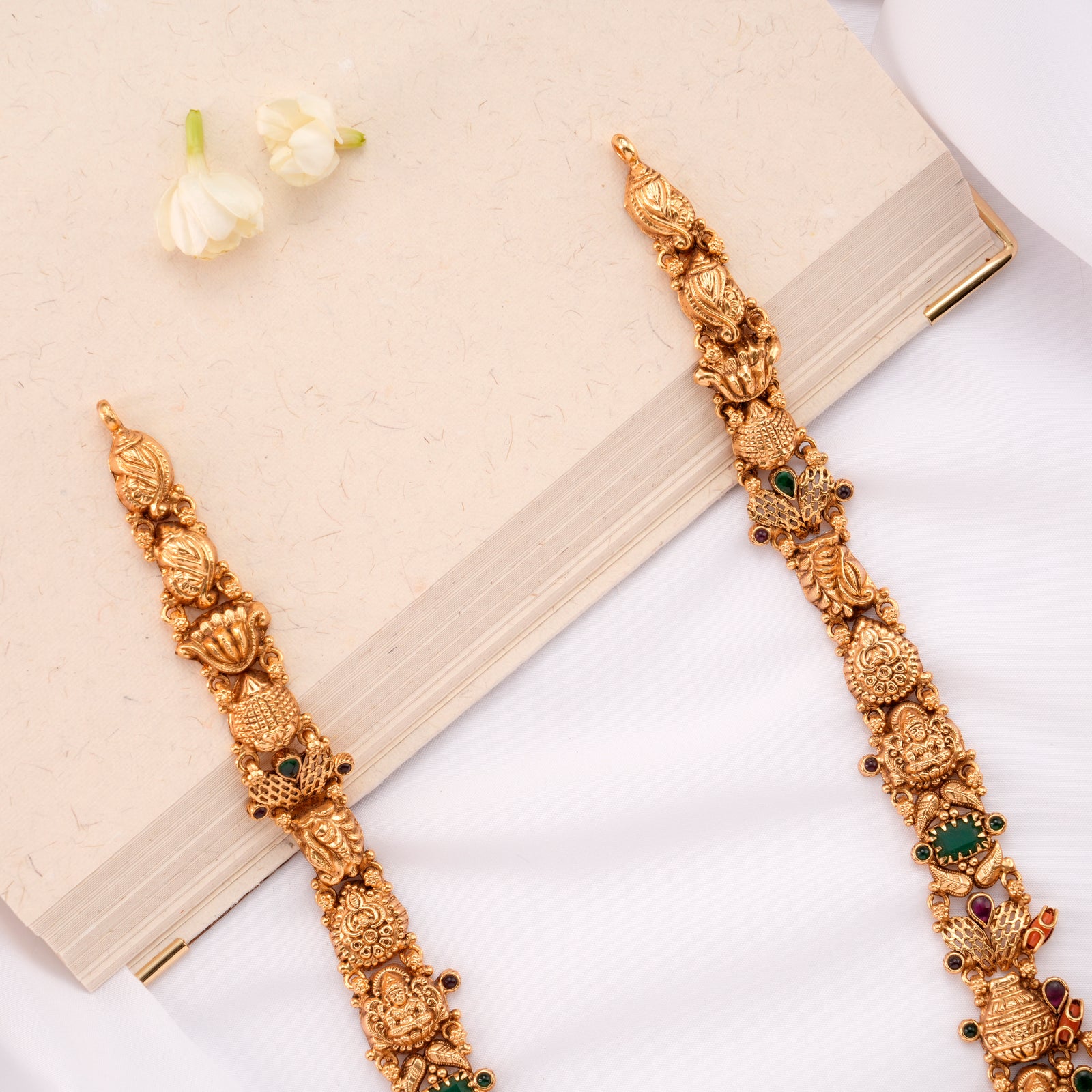 Divine Nagas Lakshmi Coral Drops Haram