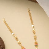 Goddess Gaja Lakshmi Golden Necklace