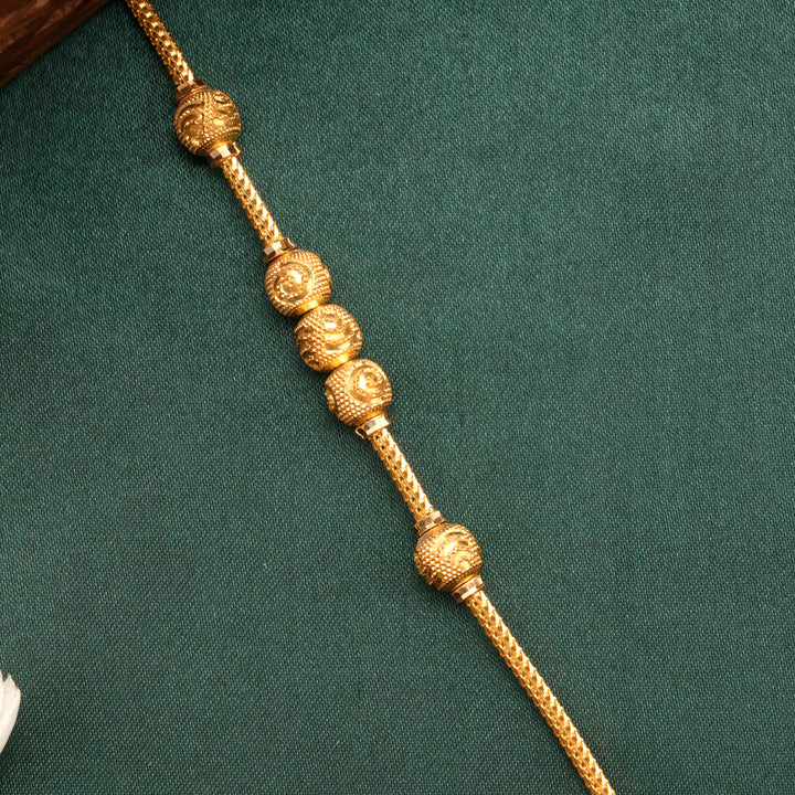 Classic Ball Cut Mugappu Gold Chain