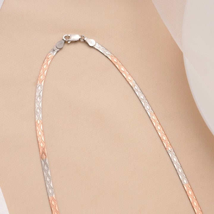 Minimalist Dual Tone Silver Chain