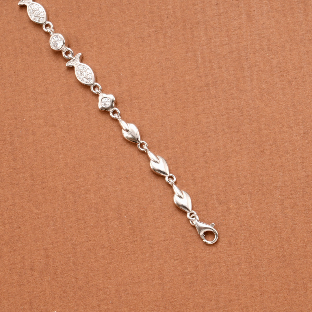 Fancy Fish Design Silver Women’s Bracelet