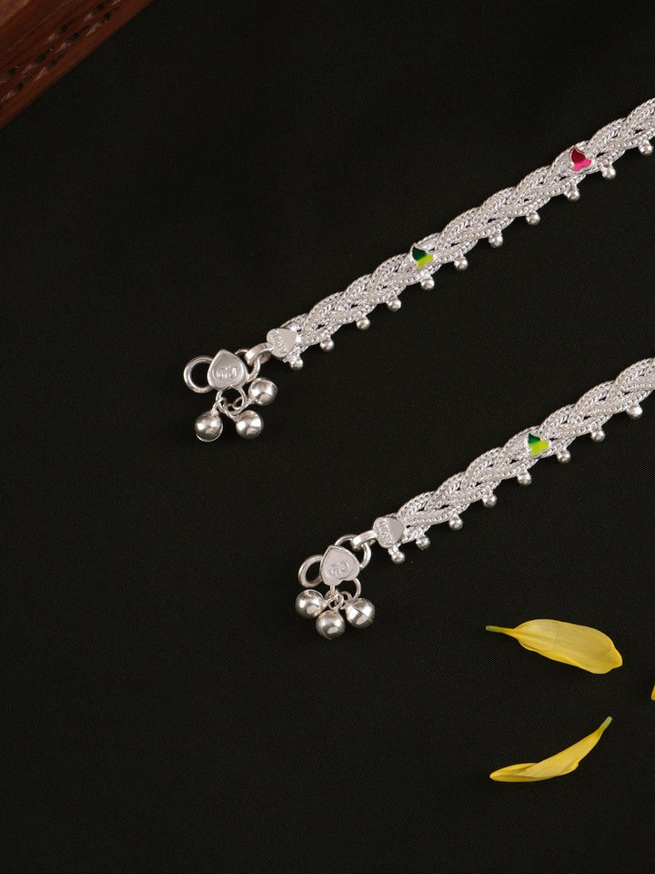 Braid Chandi Silver Anklet