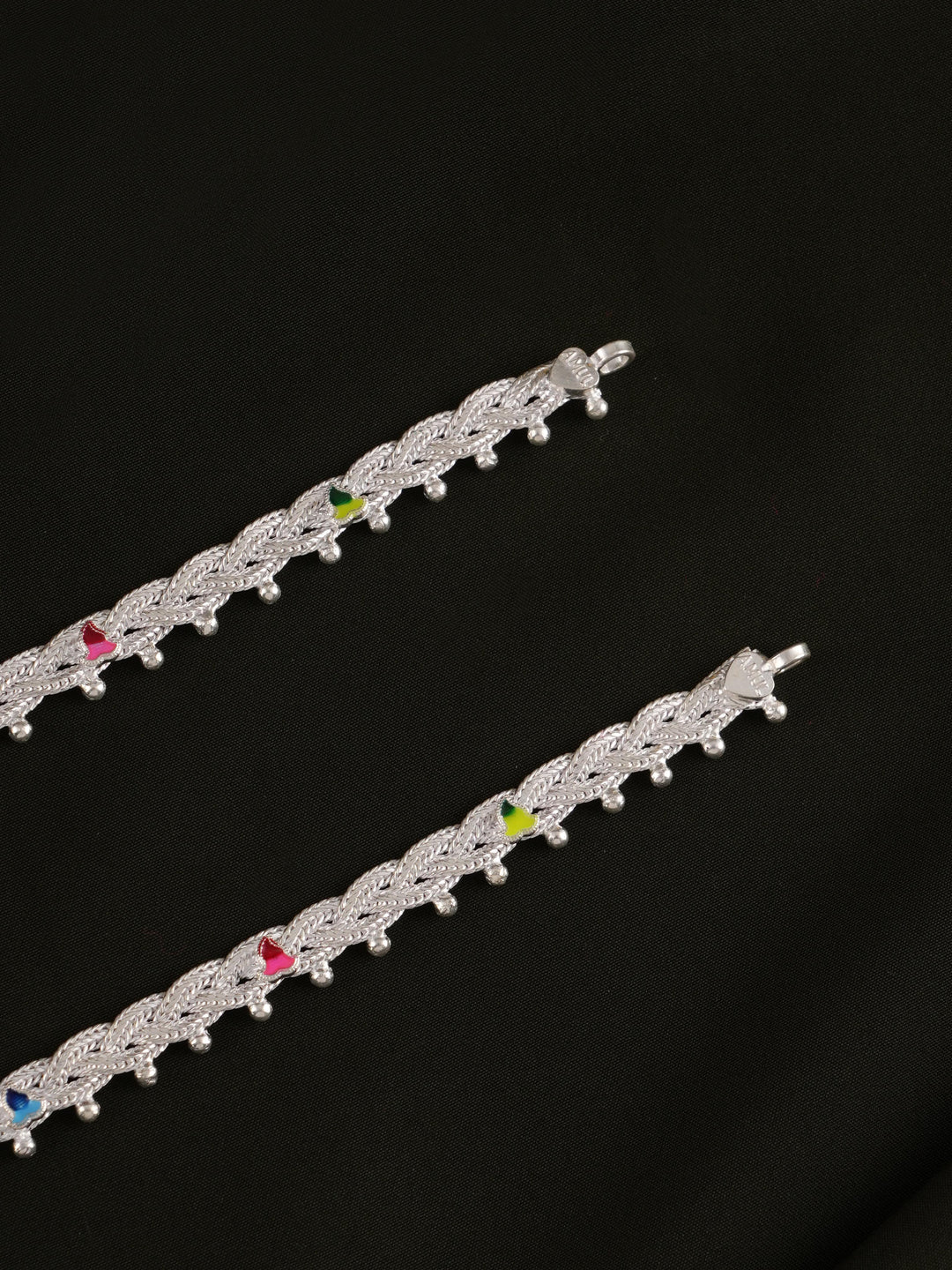 Braid Chandi Silver Anklet